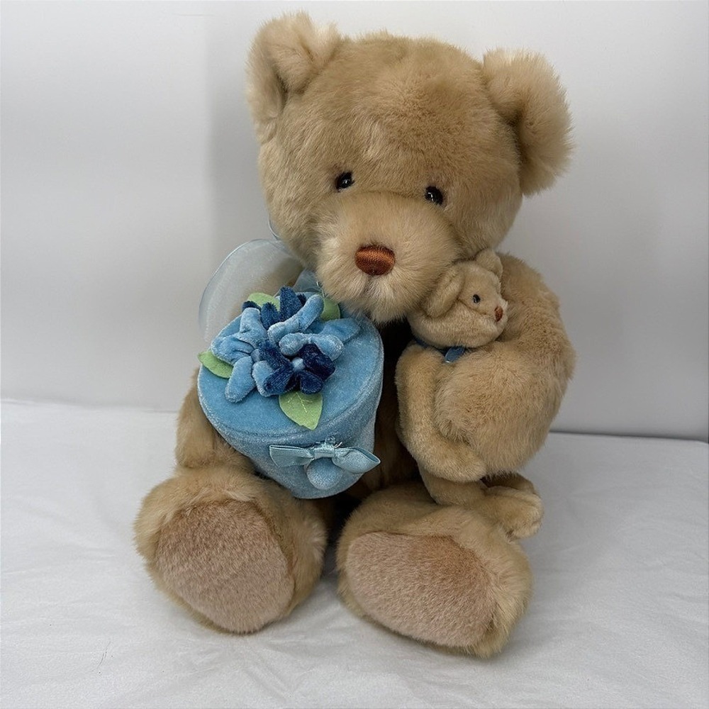 Gund Zales Brilliant Bear Mothers Day Plush with Baby & Fillable Flower Gift Box
